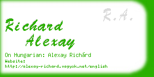 richard alexay business card